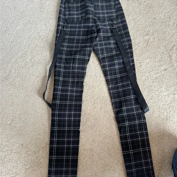 Killstar Women's Pants Dead Resistance Ash Tartan Skinny Jeans - Picture 8 of 10